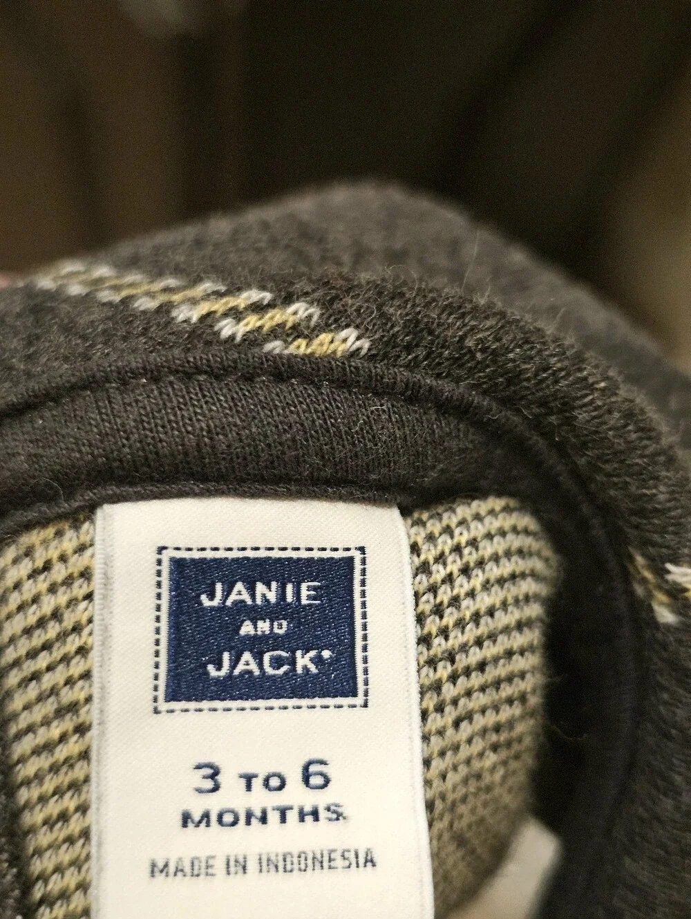 Janie and Jack Charcoal Gray Plaid Dress with Gold Buttons